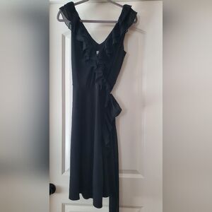 Elegant Suzi Chin For Maggy Boutique Black Ruffle Dress